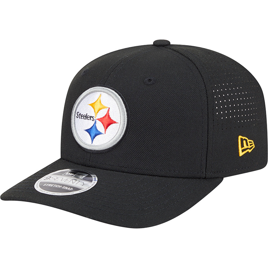 NFL Pittsburgh Steelers New Era Performance 9SEVENTY Stretch-Snapback Hat - Black