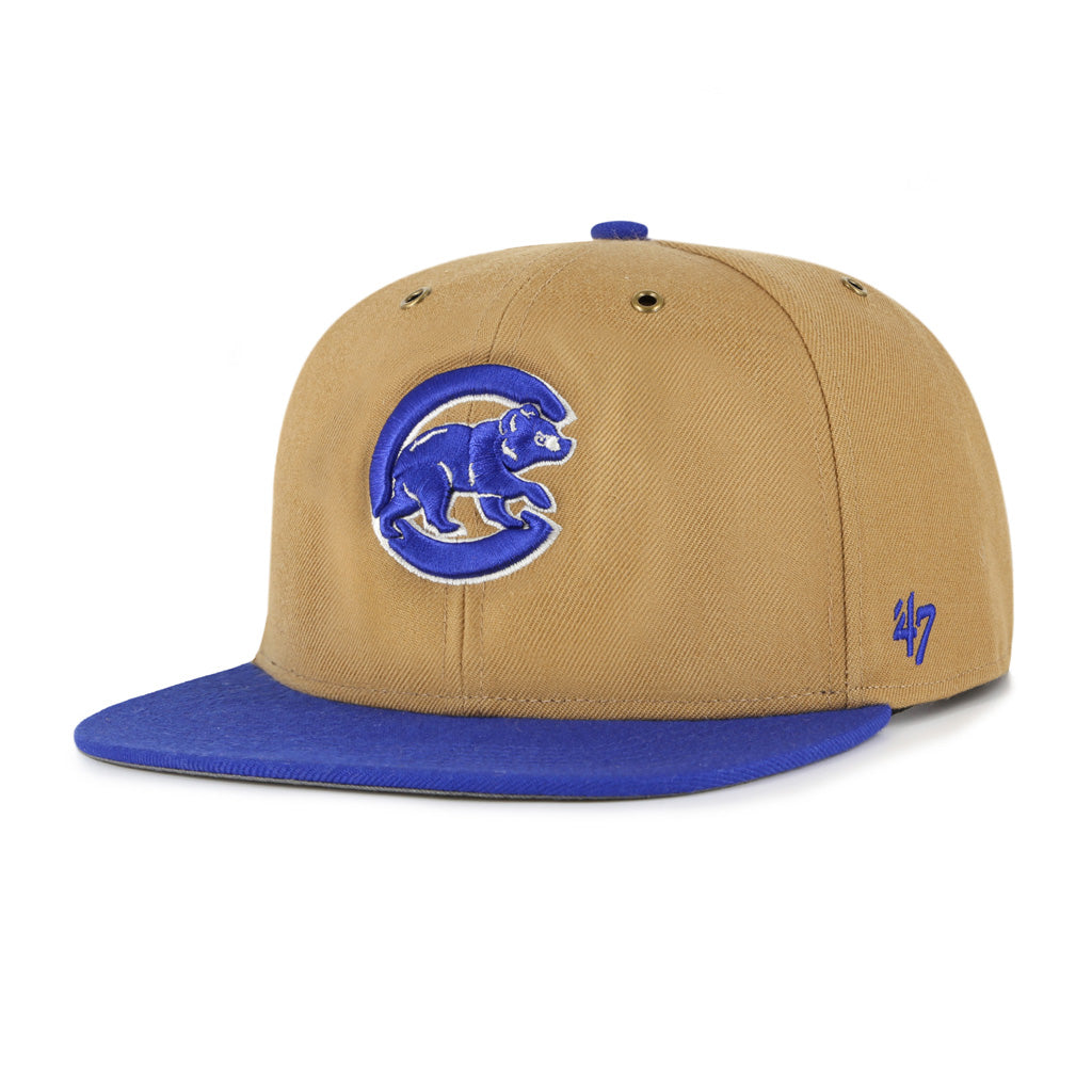 MLB Chicago Cubs '47 Workshop Captain Snapback Hat - Brown