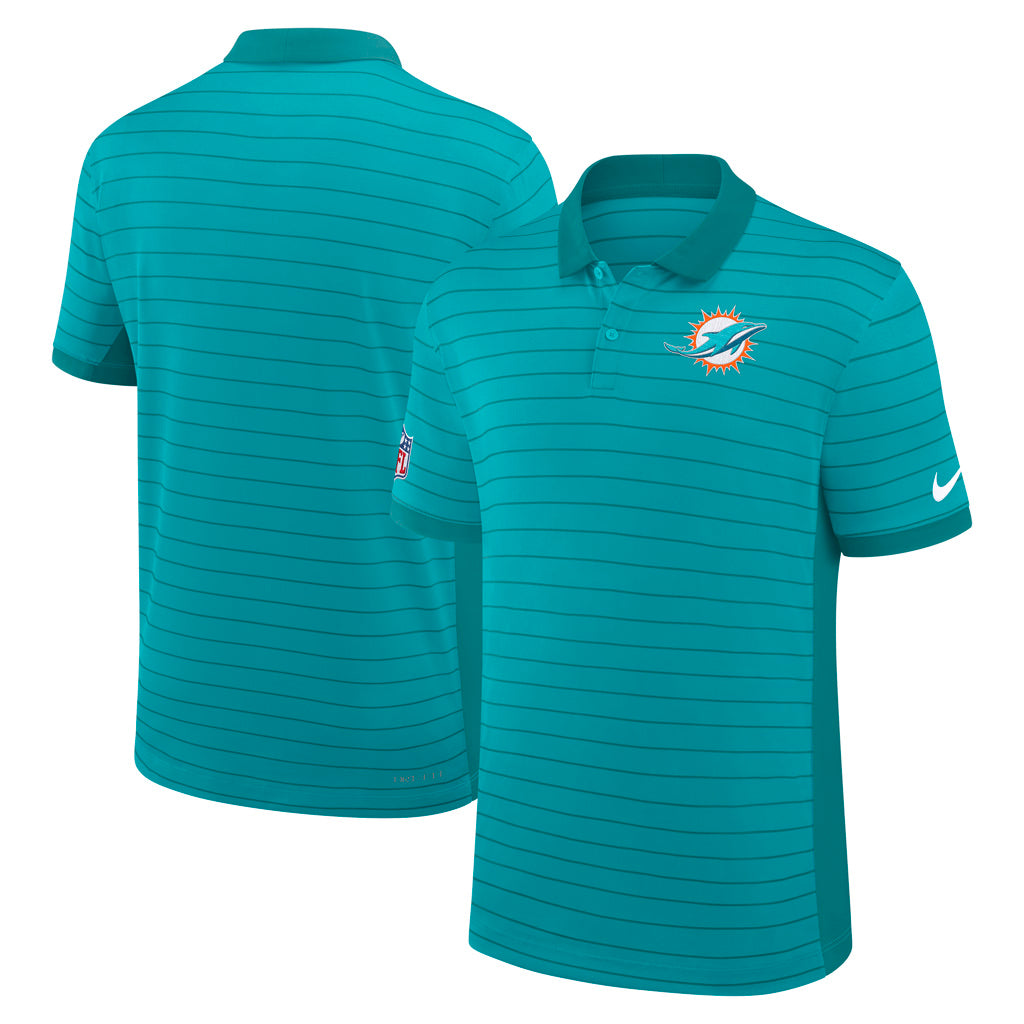 NFL Miami Dolphins Nike 2025 Dri-Fit Striped Polo - Teal