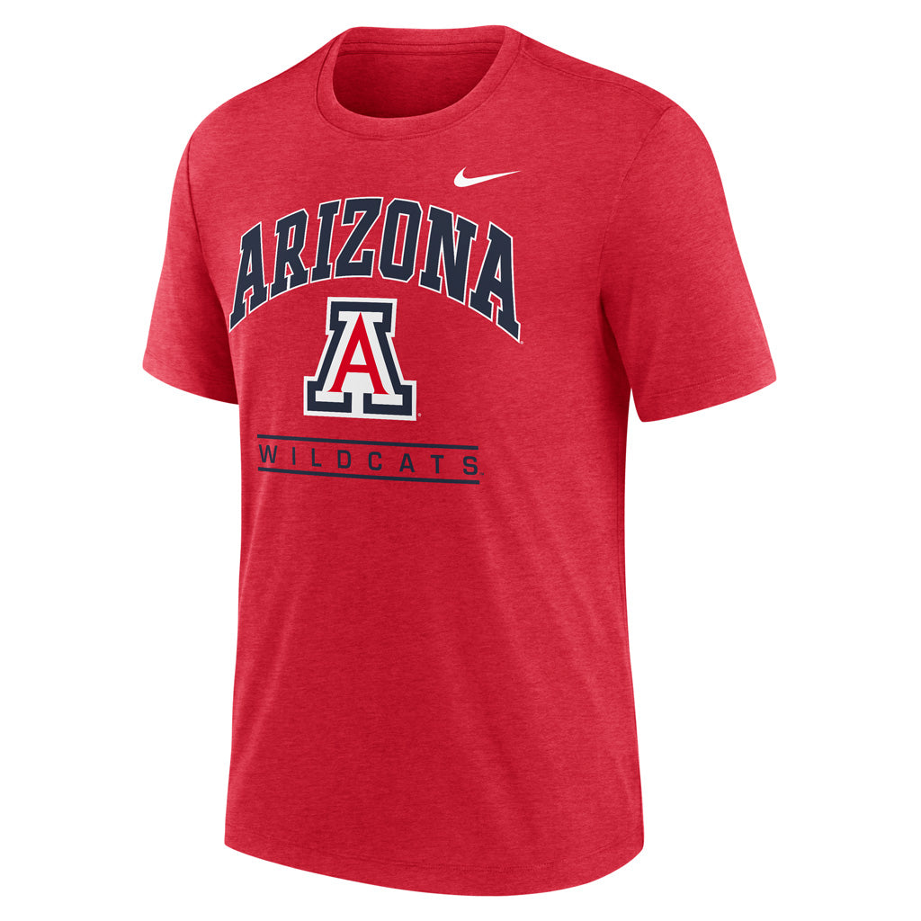 NCAA Arizona Wildcats Nike Tri-Blend Stack T-Shirt - Red