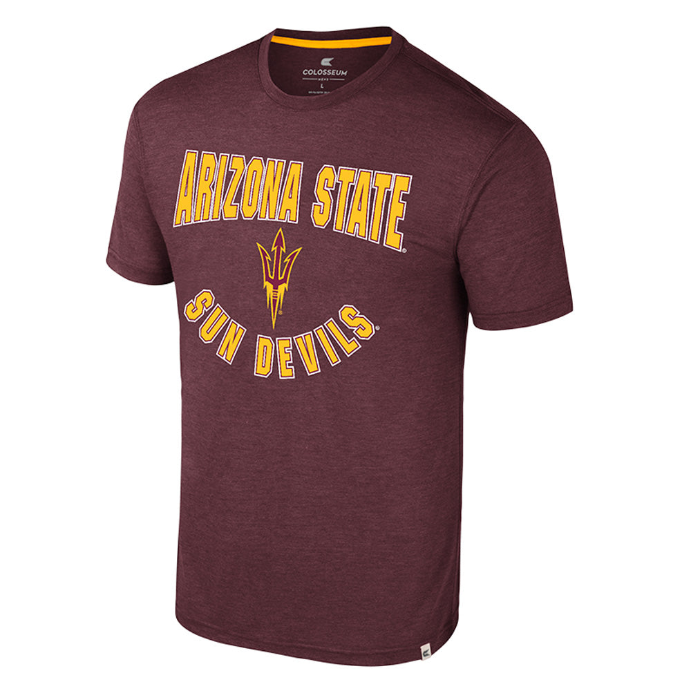 NCAA Arizona State Sun Devils Colosseum Virtual Reality T-Shirt - Maroon