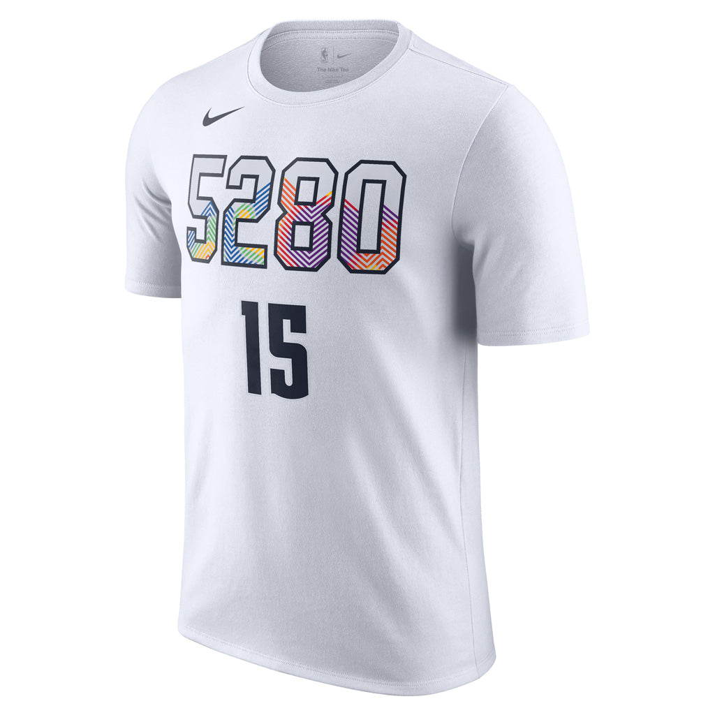 NBA Denver Nuggets Nikola Jokic City Edition 2025 Name & Number T-Shirt - White