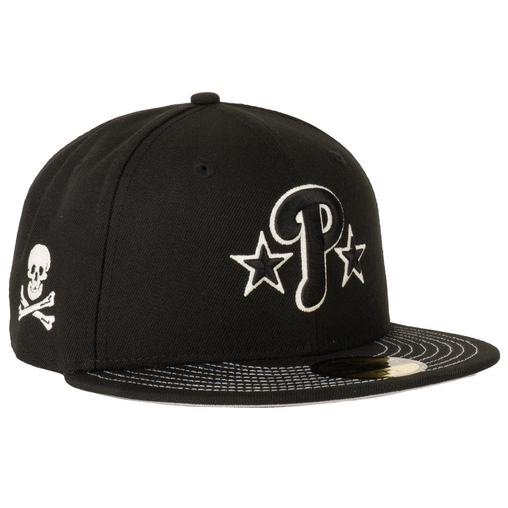 MLB Philadelphia Phillies New Era Jolly Roger 59FIFTY Fitted Hat - Black