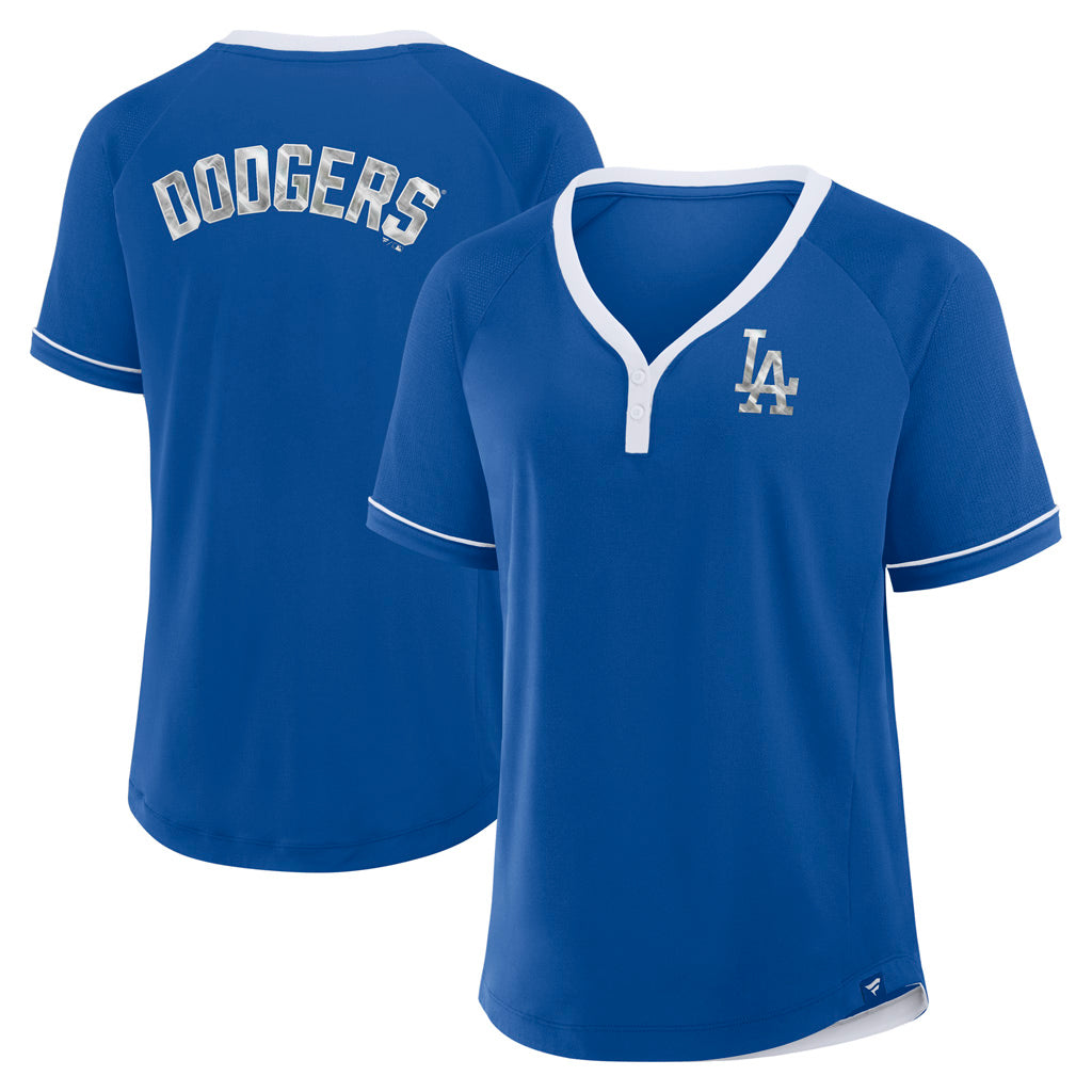 MLB Los Angeles Dodgers Fanatics Women's League Diva T-Shirt - Blue
