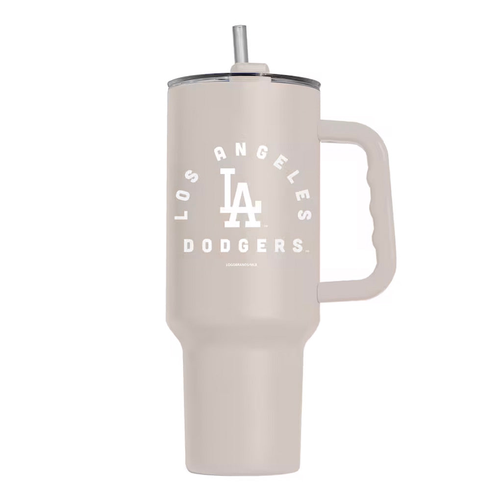 MLB Los Angeles Dodgers Logo Brands 40oz Sand Travel Tumbler