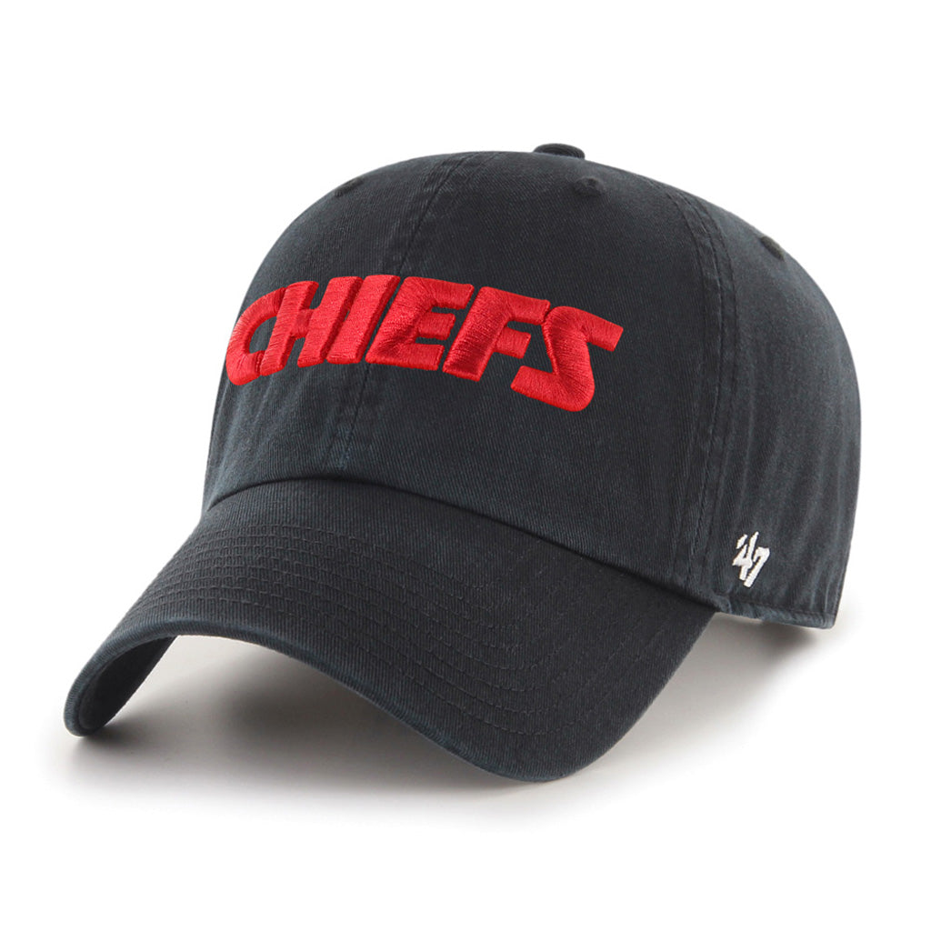 NFL Kansas City Chiefs '47 Script Clean Up Adjustable Hat - Black
