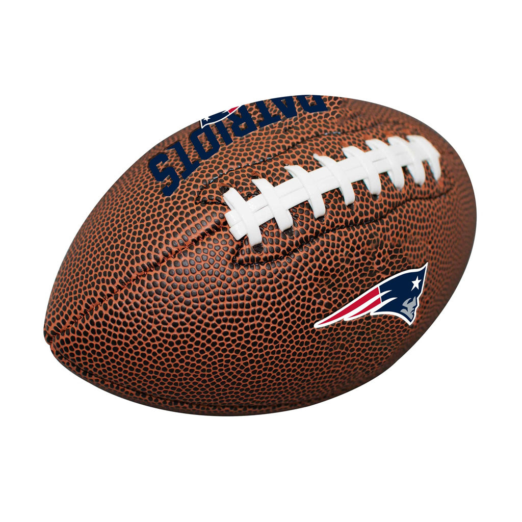 NFL New England Patriots Logo Brands Mini Composite Football - Brown