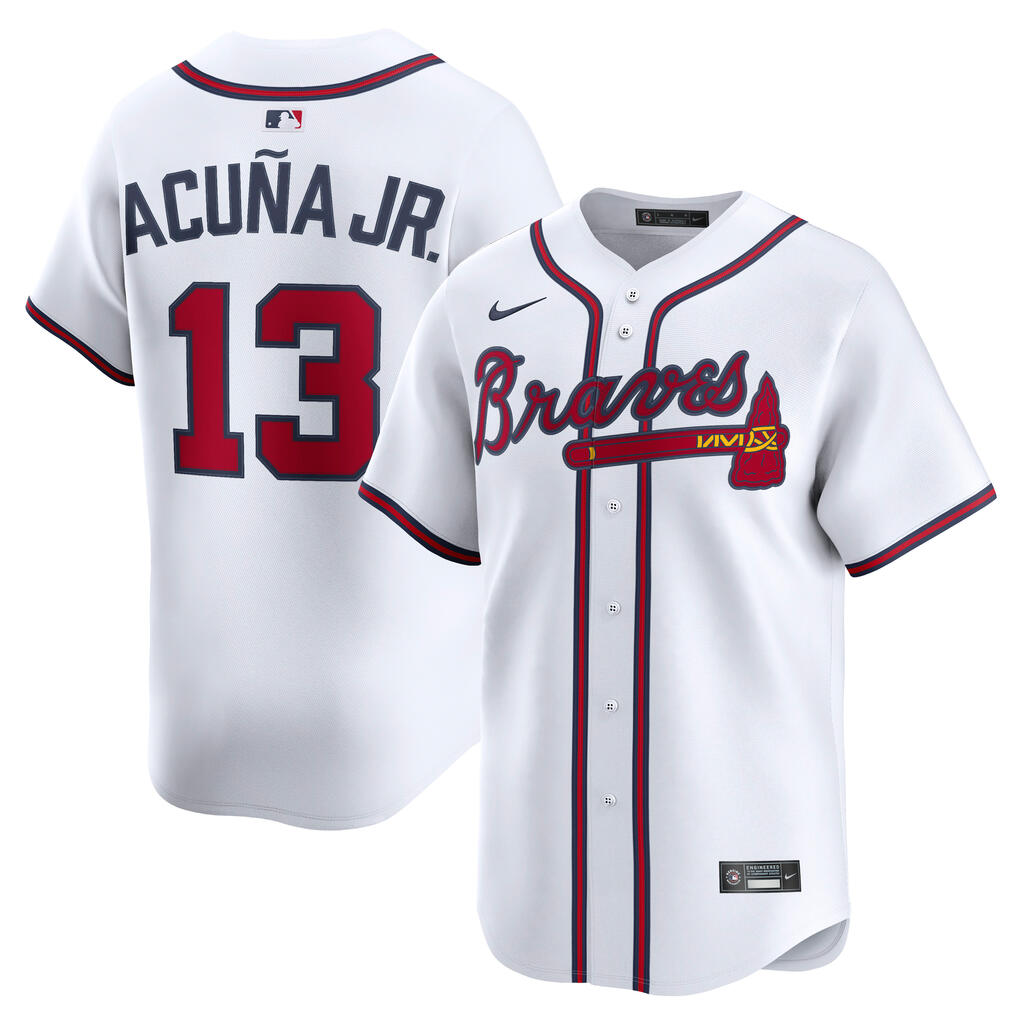 MLB Atlanta Braves Ronald Acuña Jr. Nike Home Limited Jersey - White