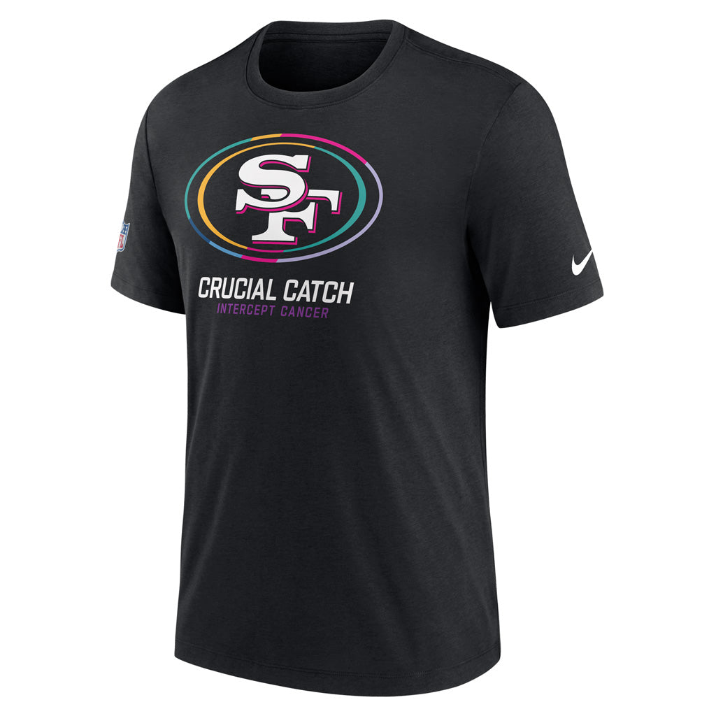 NFL San Francisco 49ers Nike Crucial Catch Essential T-Shirt - Black