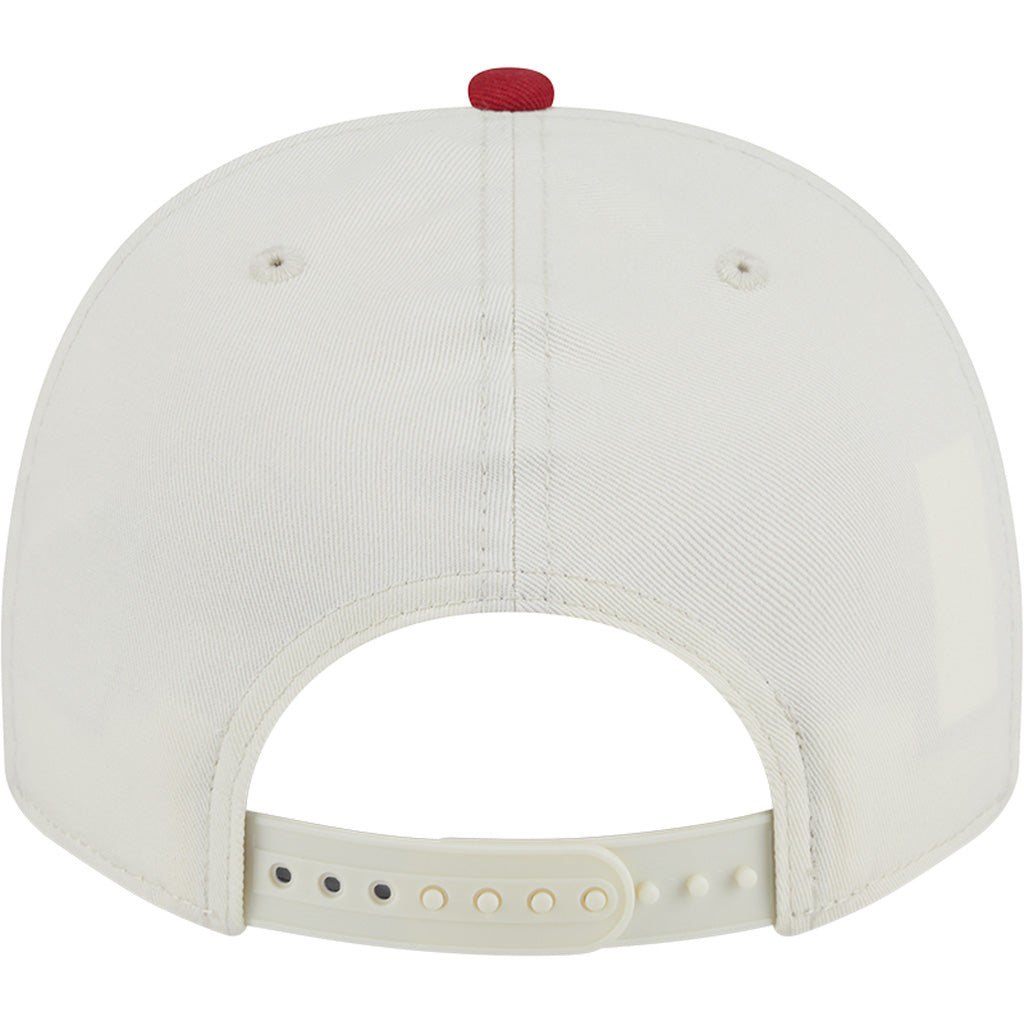 NFL Arizona Cardinals New Era Chainstitch Two-Tone 9FIFTY A-Frame Snapback Hat - Cream