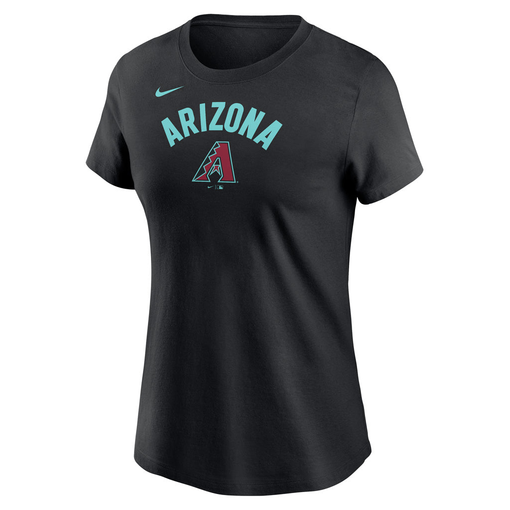 MLB Arizona Diamondbacks Women's Nike Arched Team T-Shirt - Black