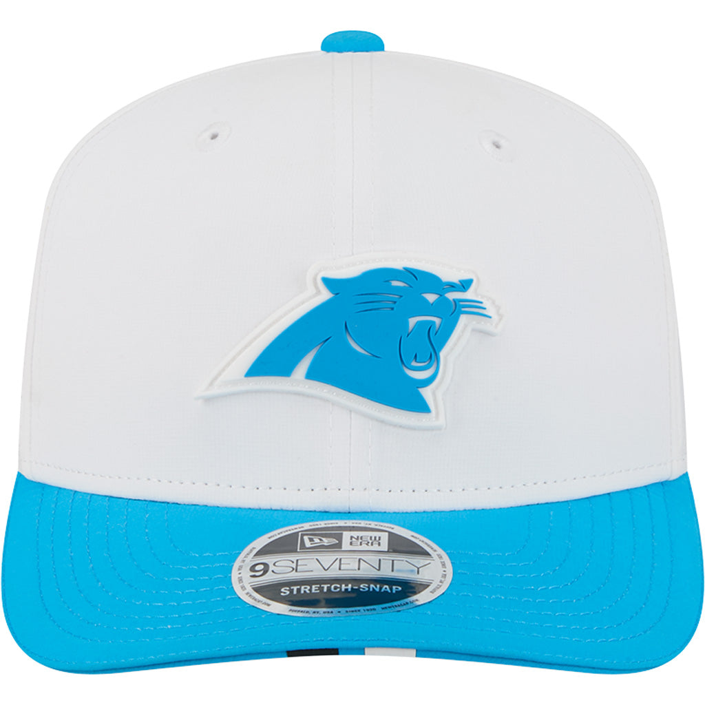 NFL Carolina Panthers New Era 2025 Training 9SEVENTY Stretch-Snapback Hat - White
