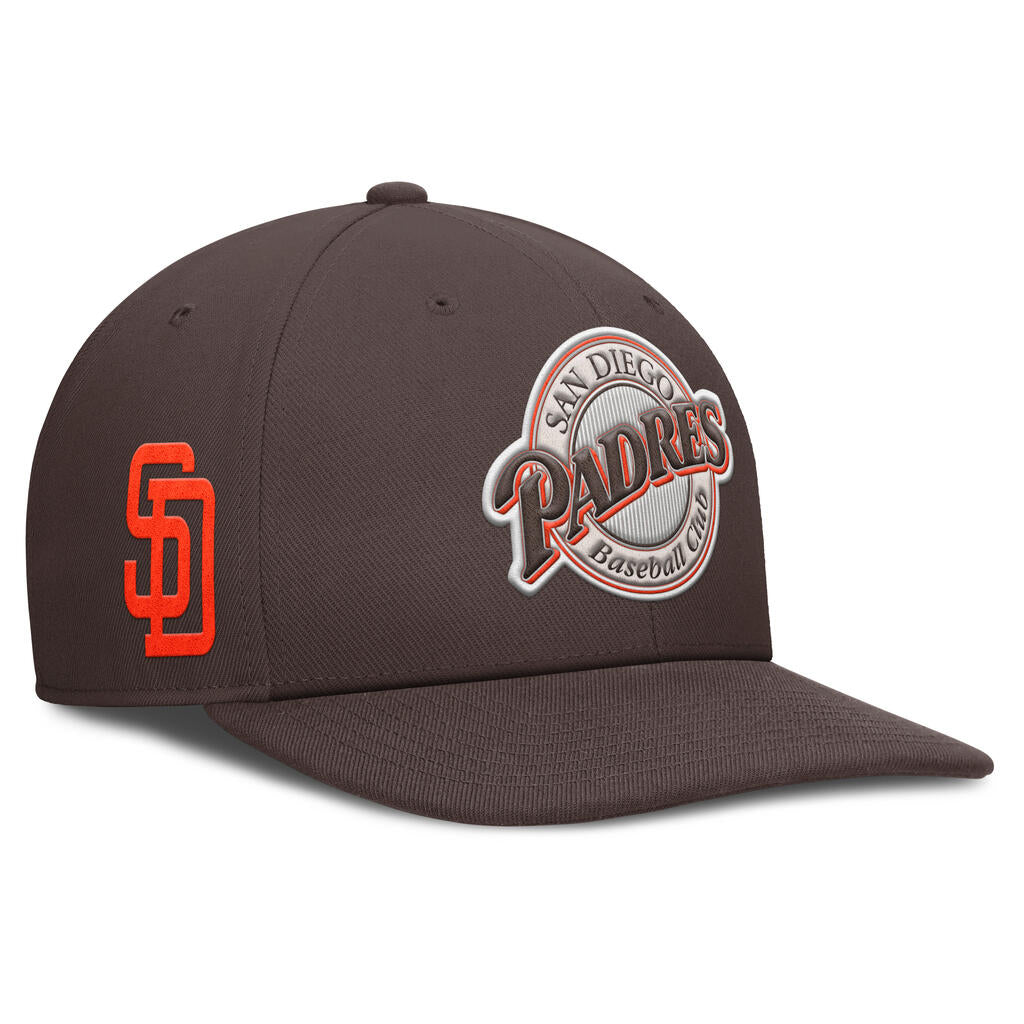 MLB San Diego Padres Nike Coopertsown Dri-Fit Snapback Hat - Brown