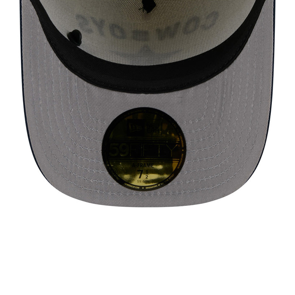 NFL Dallas Cowboys New Era 2025 Draft 59FIFTY A-Frame Fitted Hat - Chrome