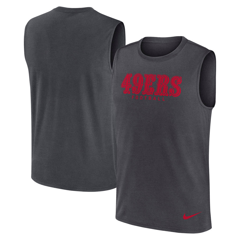 NFL San Francisco 49ers Nike Legend Muscle Tank Top - Charcoal
