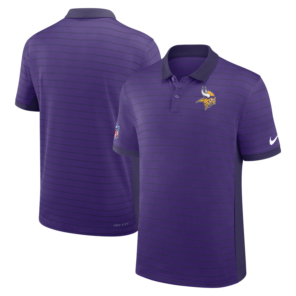 NFL Minnesota Vikings Nike 2025 Dri-Fit Striped Polo - Purple