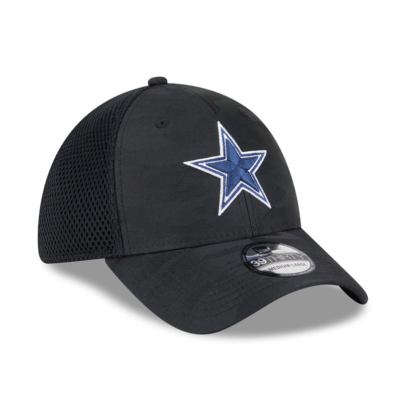 NFL Dallas Cowboys New Era Black Camo 39THIRTY Flex Fit Hat - Black