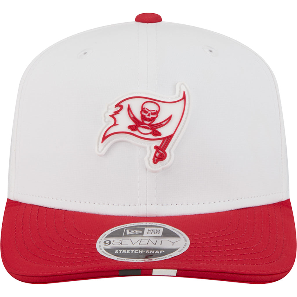 NFL Tampa Bay Buccaneers New Era 2025 Training 9SEVENTY Stretch-Snapback Hat - White