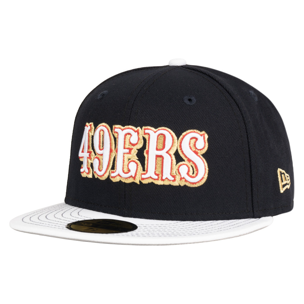 NFL San Francisco 49ers New Era Gold Medal 59FIFTY Fitted Hat - Navy