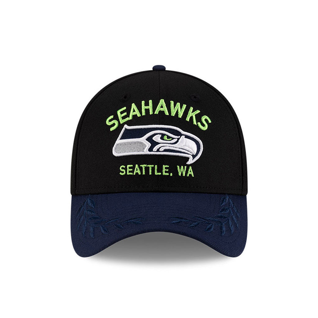 NFL Seattle Seahawks New Era 2025 Draft 39THIRTY Flex Fit Hat - Black