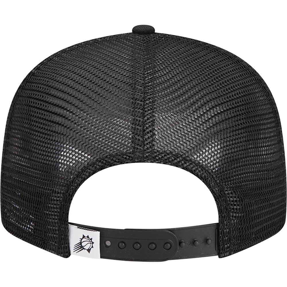 NBA Phoenix Suns New Era Black & White Trucker 9FIFTY Snapback Hat - Black