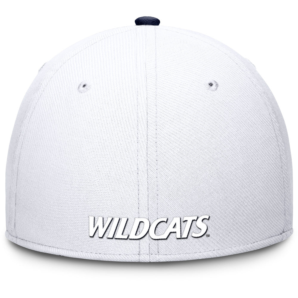 NCAA Arizona Wildcats Nike Rise Structured Edge Swoosh Flex Fit Hat - White