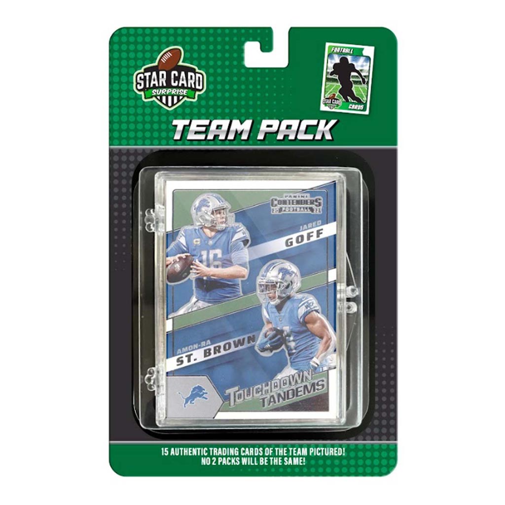 NFL Detroit Lions Star Card 15 Card Team Packs