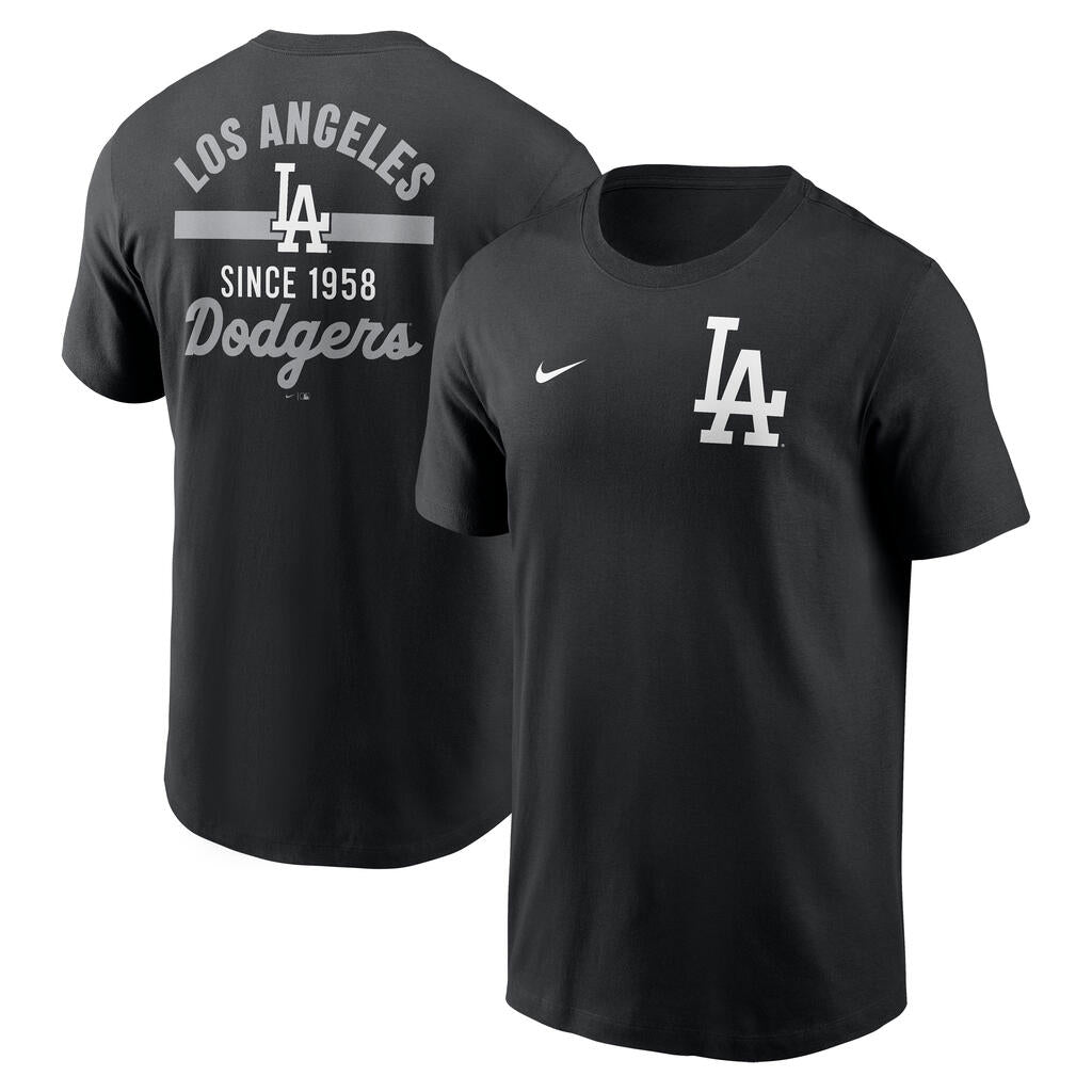 MLB Los Angeles Dodgers Nike 2-Hit Cotton T-Shirt - Black