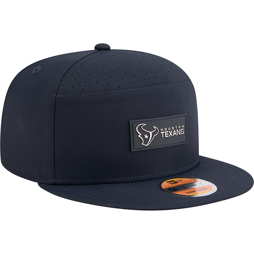 NFL Houston Texans New Era 2025 Sideline 9FIFTY Split Panel Snapback Hat - Navy