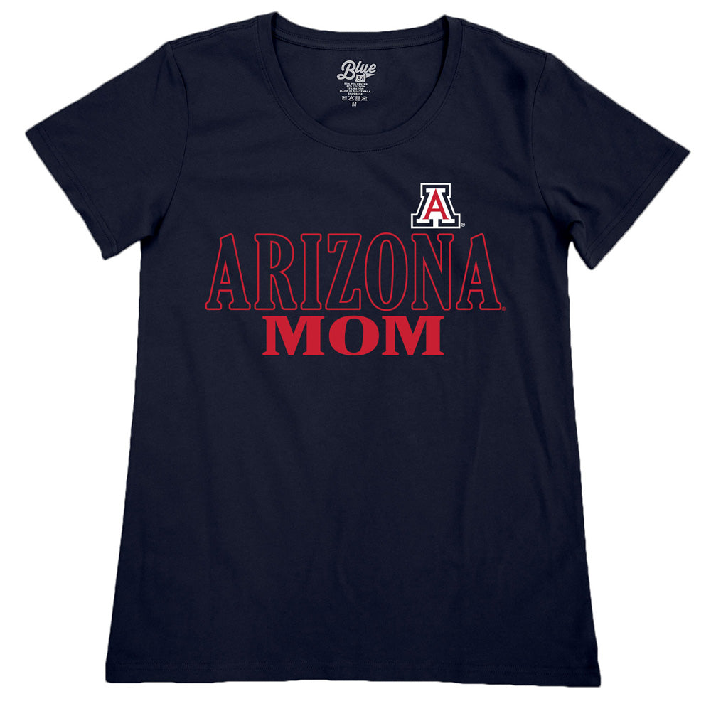 NCAA Arizona Wildcats Women&#39;s Blue 84 Know Best Mom Tee