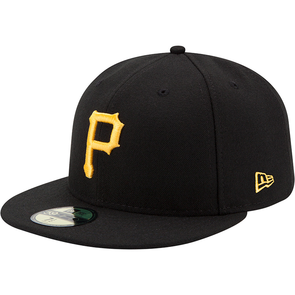 MLB Pittsburgh Pirates Youth New Era Home Authentic Collection 59FIFTY Fitted Hat - Black