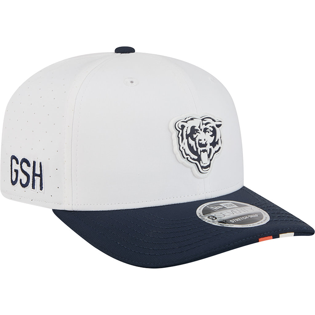 NFL Chicago Bears New Era 2025 Training 9SEVENTY Stretch-Snapback Hat - White