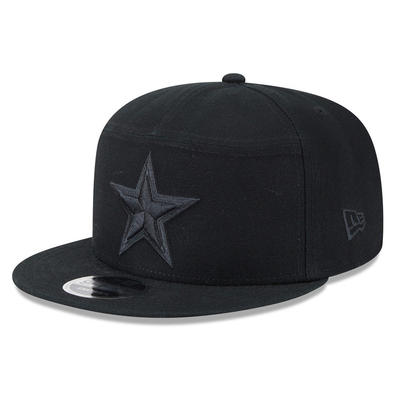 NFL Dallas Cowboys New Era BoB Cotton Canvas 9FIFTY Split Panel Snapback Hat - Black