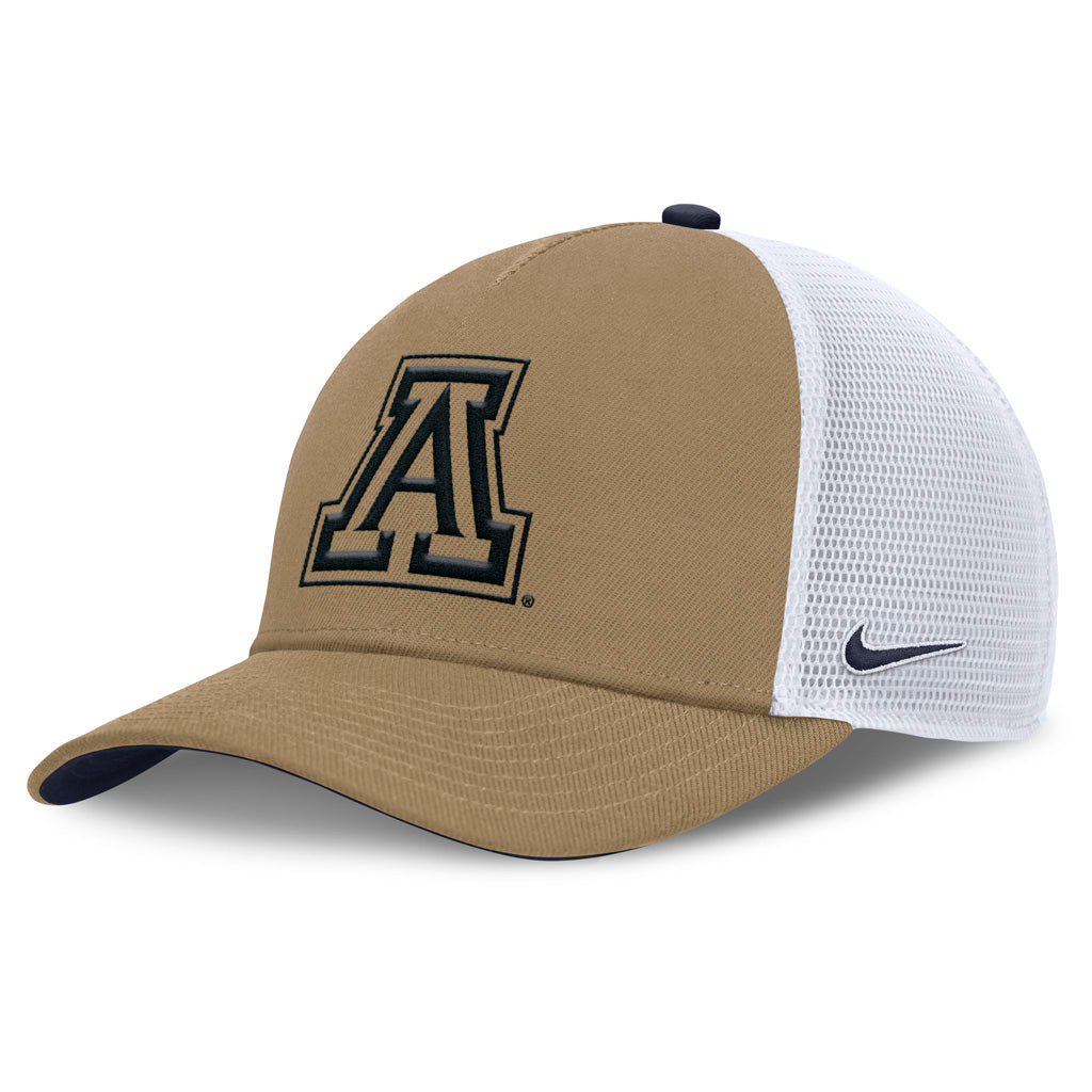 NCAA Arizona Wildcats Nike Tonal Primary Logo Trucker Snapback Hat - Khaki