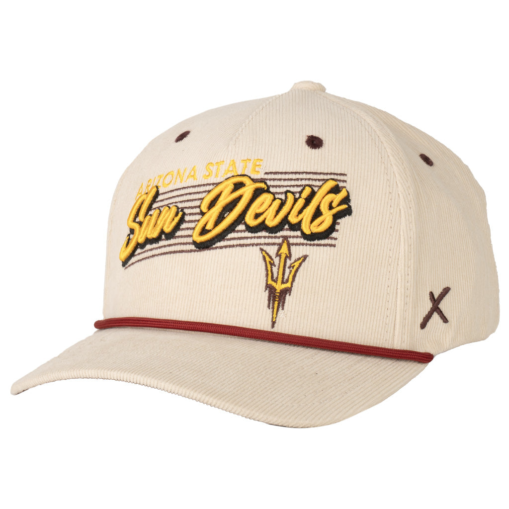 NCAA Arizona State Sun Devils CapX Accord X15 Snapback Hat - Cream