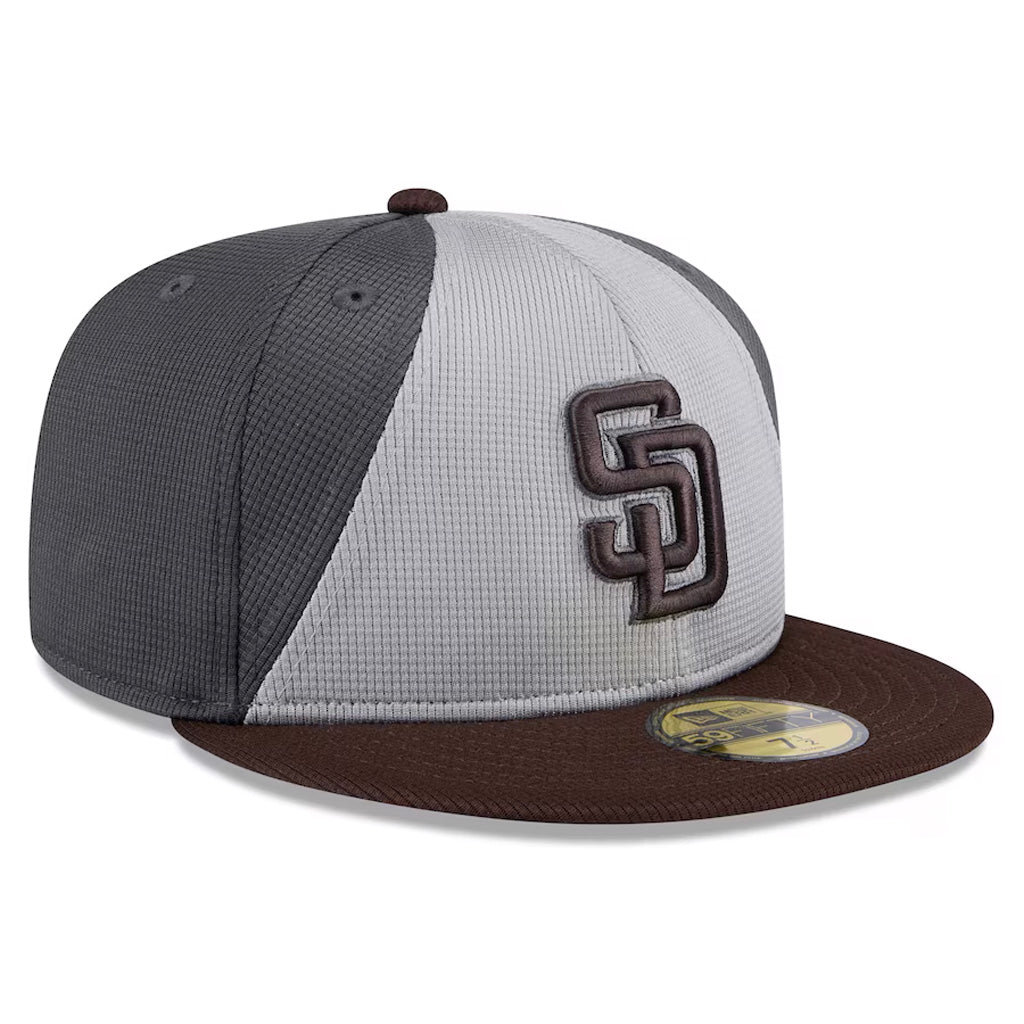MLB San Diego Padres New Era 2025 Graphite Batting Practice 59FIFTY Fitted Hat - Graphite