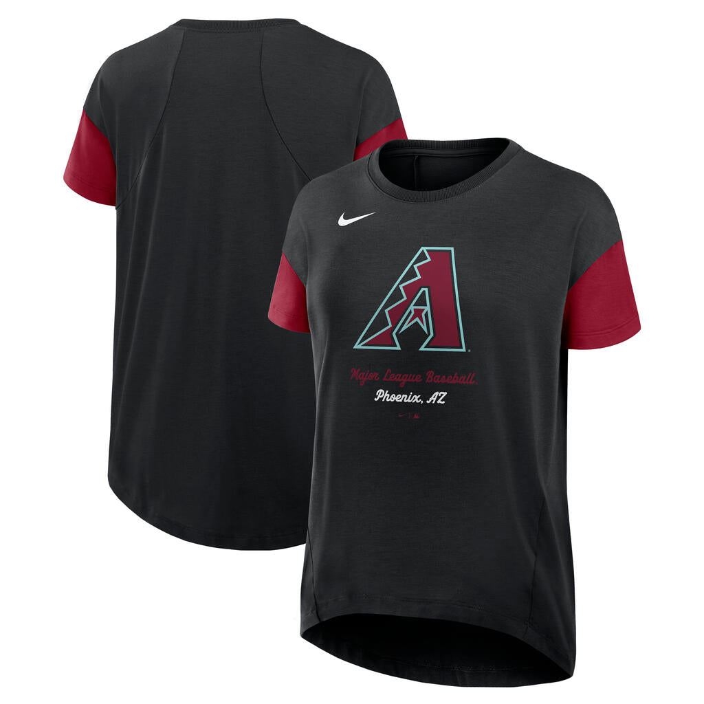 MLB Arizona Diamondbacks Women's Nike Flowy Fashion T-Shirt - Black
