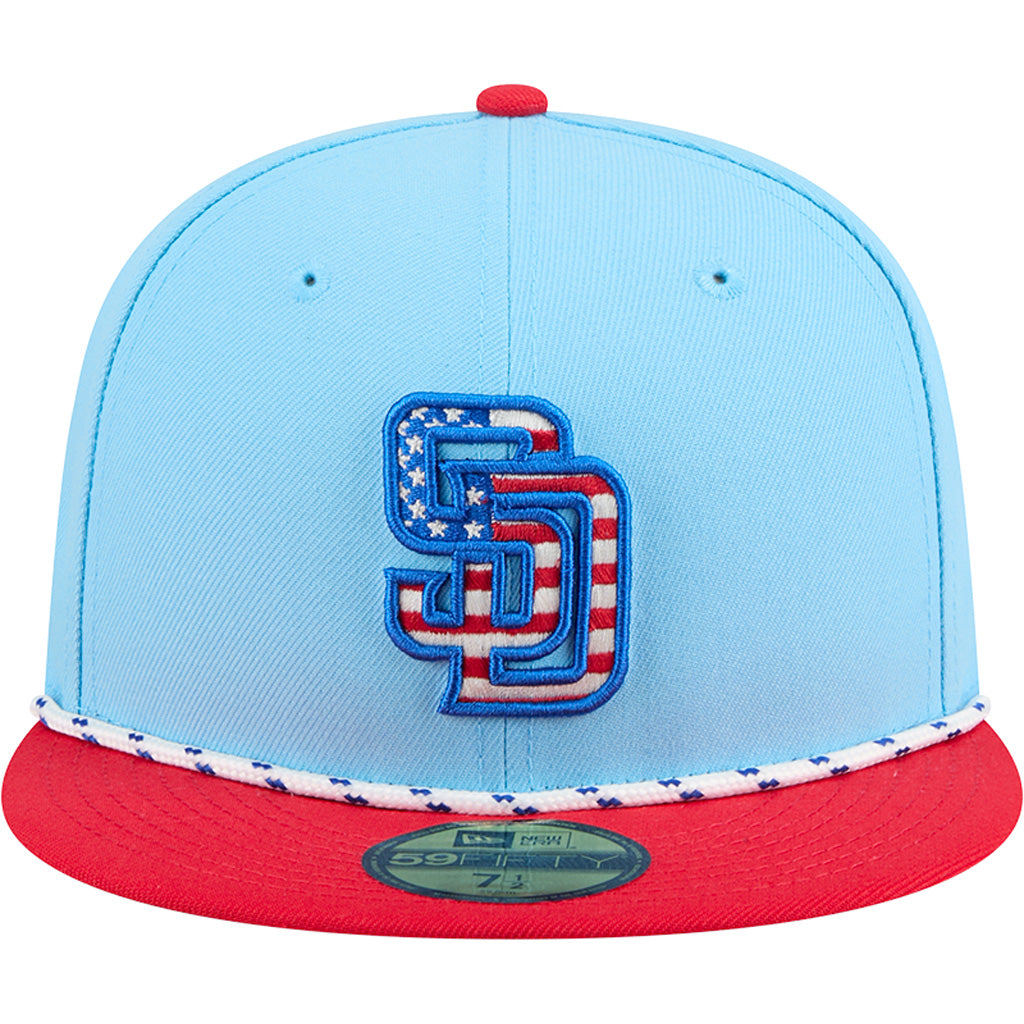 MLB San Diego Padres New Era 2025 4th of July 59FIFTY Fitted Hat - Blue