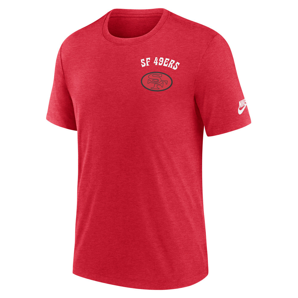 NFL San Francisco 49ers Nike 2-Hit Tri-Blend T-Shirt - Red