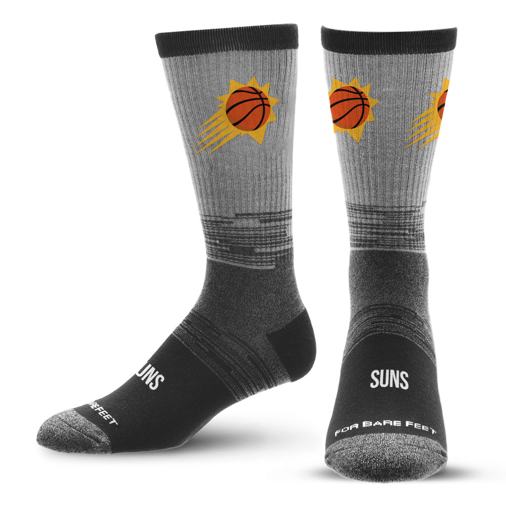 NBA Phoenix Suns For Bare Feet Two-Tone Tonal Socks - Gray
