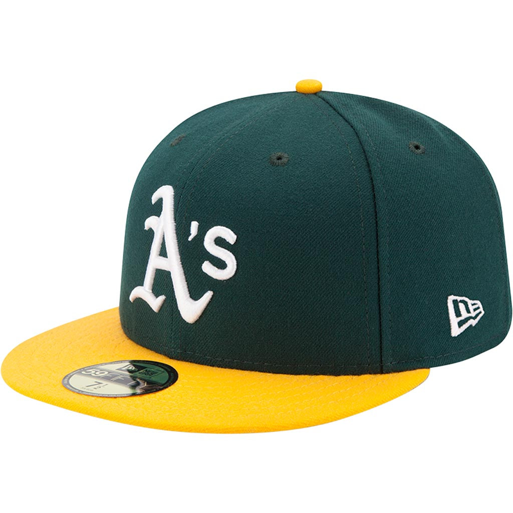 MLB Oakland Athletics Youth New Era Home Authentic Collection 59FIFTY Fitted Hat - Green