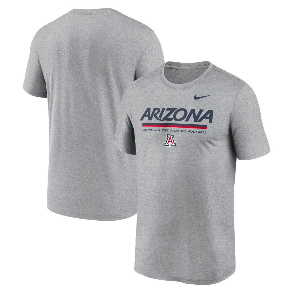 NCAA Arizona Wildcats Nike Stripe Stack Legend T-Shirt - Gray