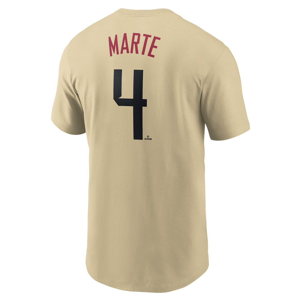 MLB Arizona Diamondbacks Ketel Marte Nike City Connect Name &amp; Number T-Shirt - Tan