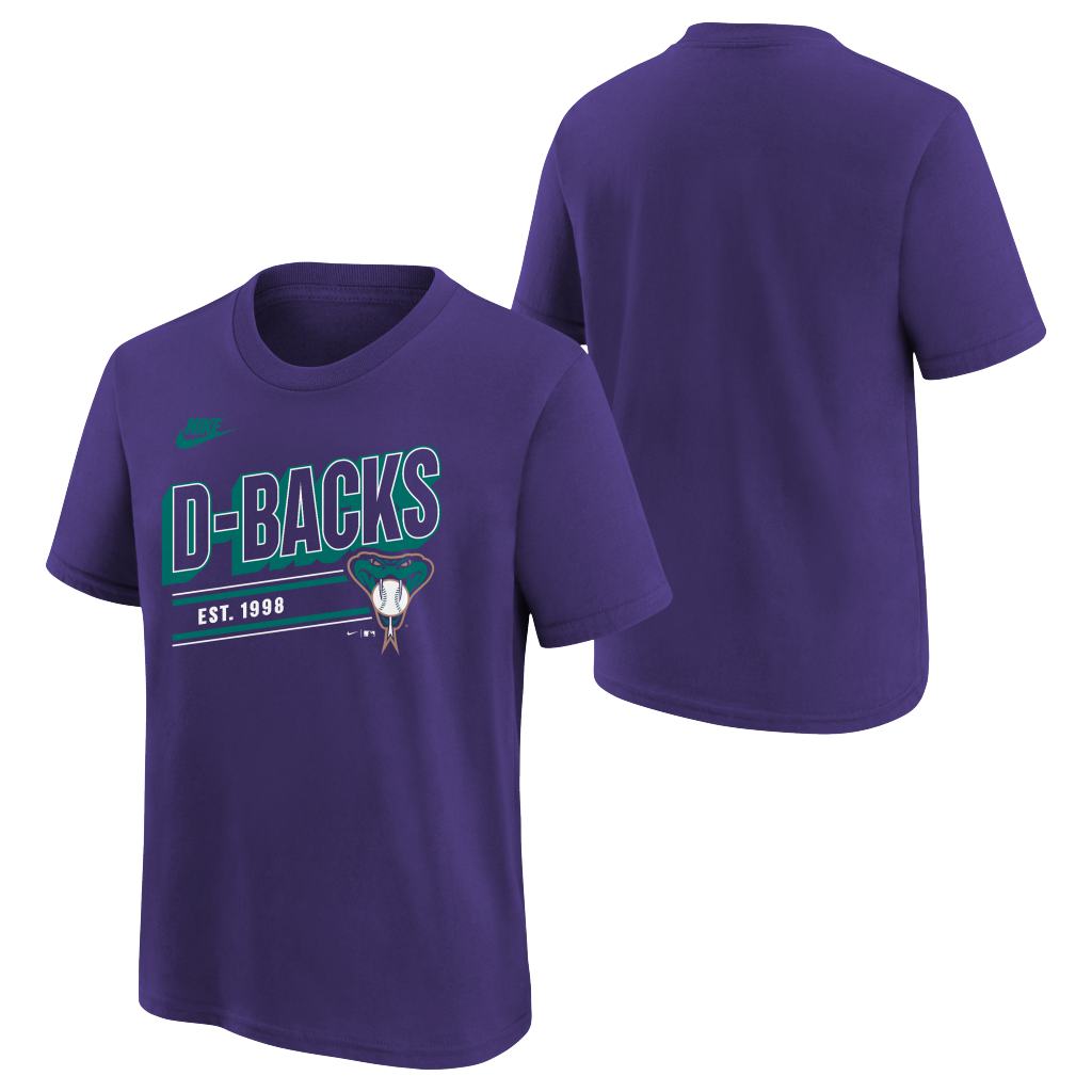 MLB Arizona Diamondbacks Youth Nike Cooperstown Overshadow T-Shirt - Purple