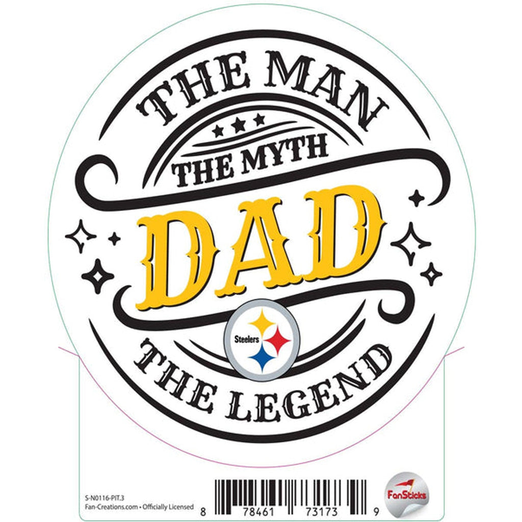 NFL Pittsburgh Steelers Fan Creations The Man The Myth Sticker