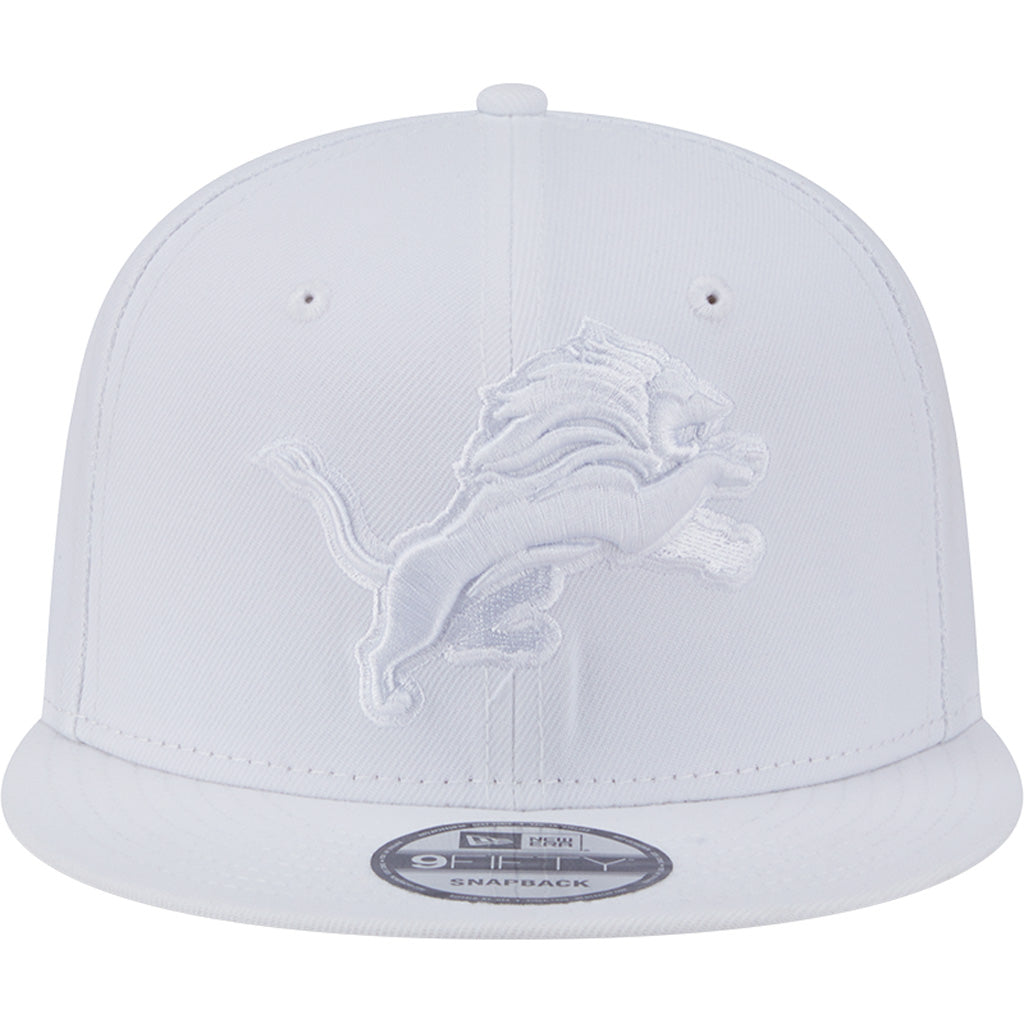 NFL Detroit Lions New Era White on White 9FIFTY Snapback Hat - White