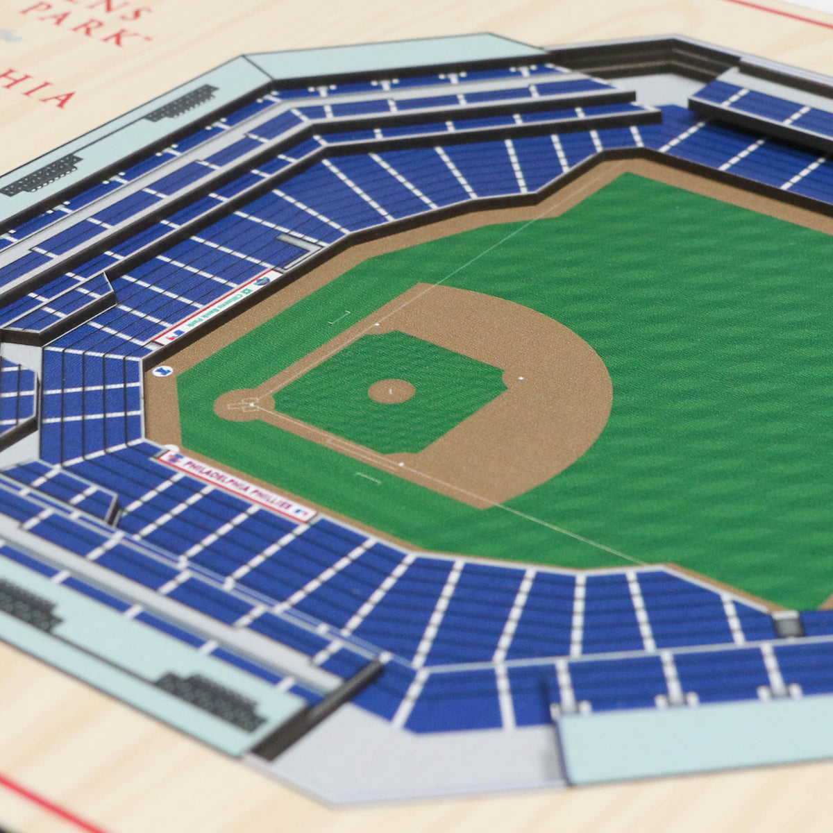 MLB Philadelphia Phillies You the Fan 5-Layer 3D Stadium View Wall Art