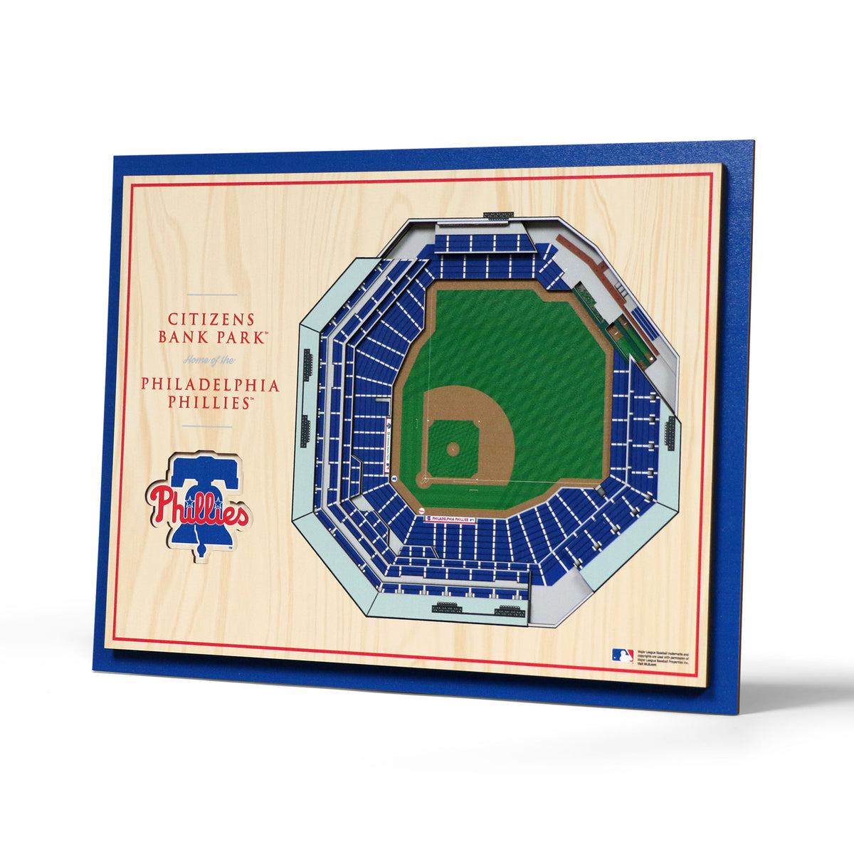 MLB Philadelphia Phillies You the Fan 5-Layer 3D Stadium View Wall Art