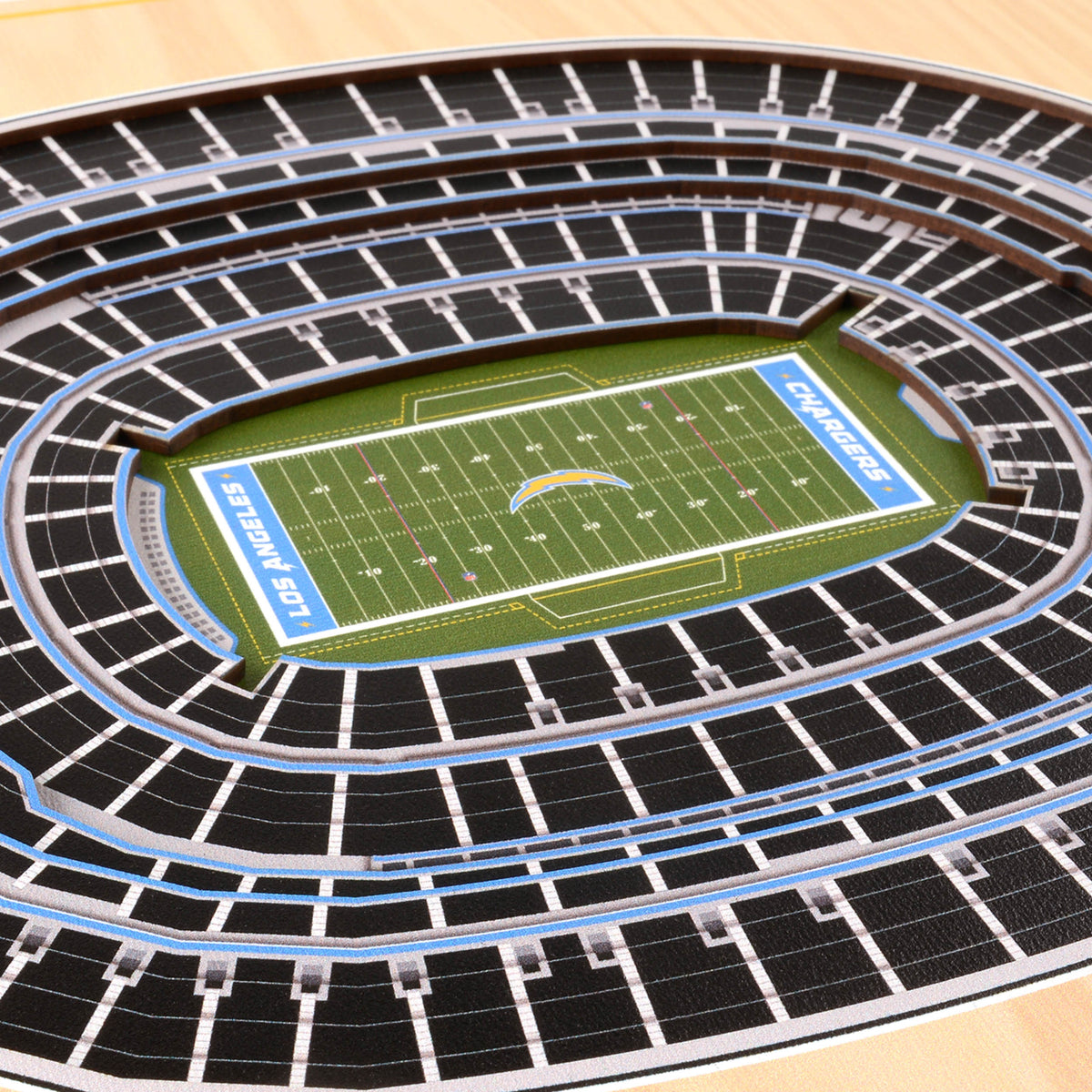 NFL Los Angeles Chargers You the fan 5-Layer Stadium View Wall Art