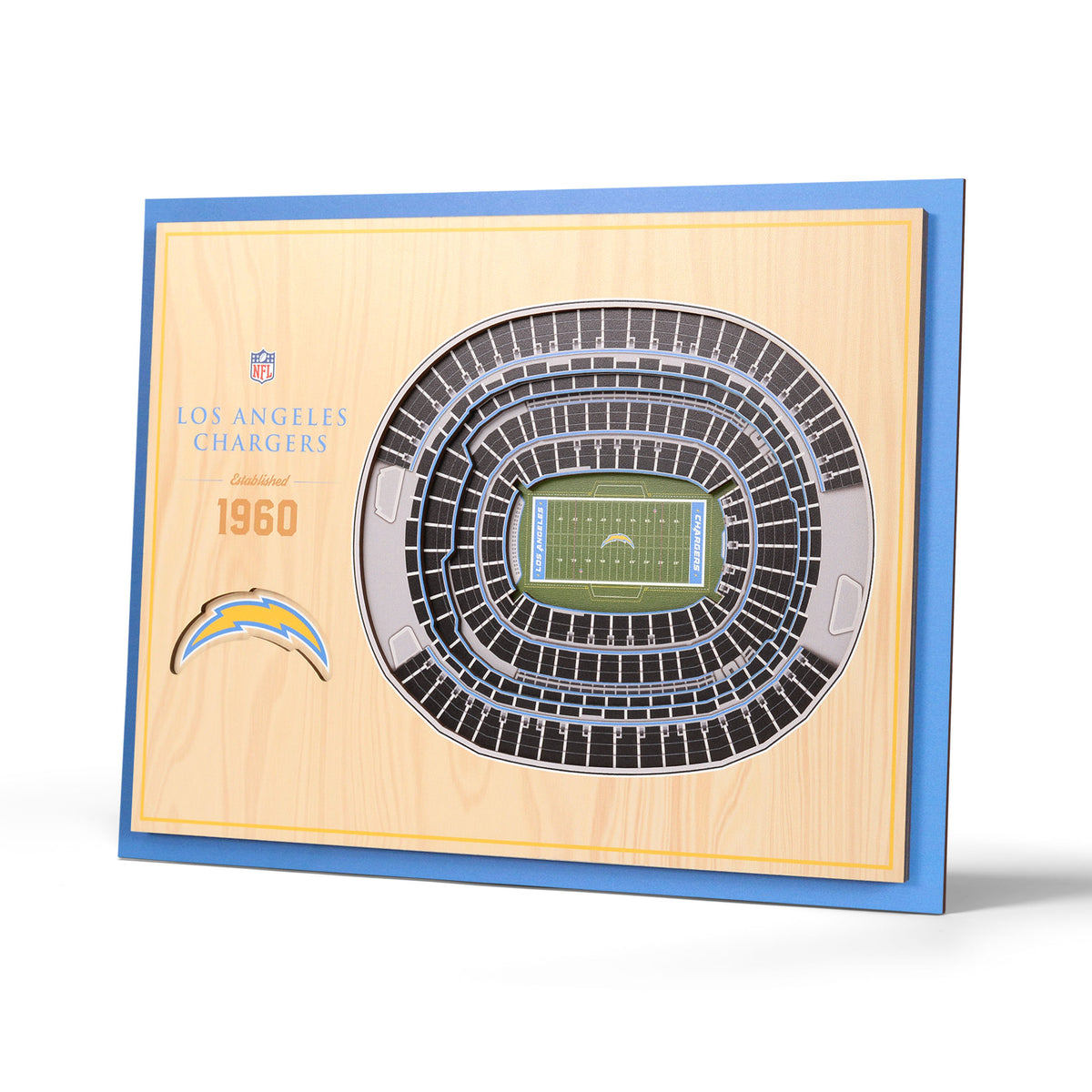 NFL Los Angeles Chargers You the fan 5-Layer Stadium View Wall Art
